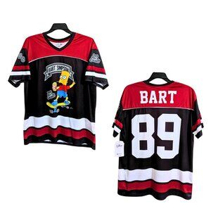 NWT! The Simpsons | Bart Simpson Cartoon Fandom Hockey Jersey Graphic T-Shirt